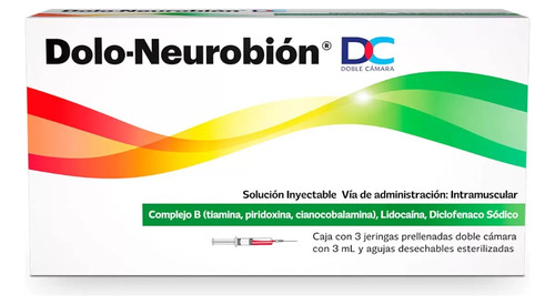 Dolo Neurobión Dc Inyectable Con 3 Jeringas Prellenadas 3ml