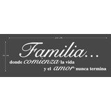Vinilos Decorativos Vinil Pared Frases Letras Familia Donde