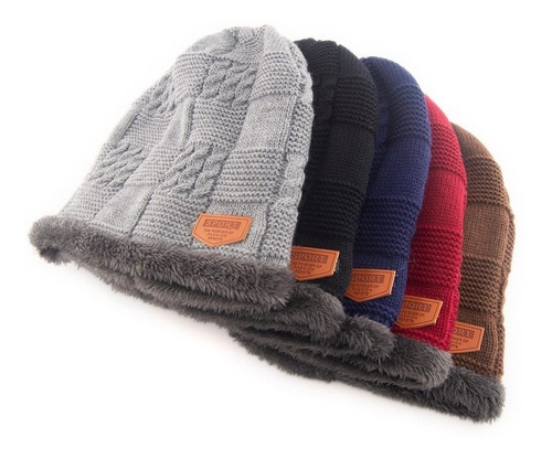 Touca Gorro Unissex Frio Inverno Forrado Veludo Hl-48