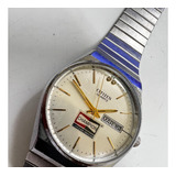 Reloj Citizen Años 80´s Pila Acero Logo Champion Vintage