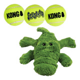 Kong - Cozie Ali The Y 3 Squeakair Balls - Para Perros Peque