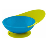 Bowl Plato Hondo Infantil Con Base De Succión Boon Color Azul/verde