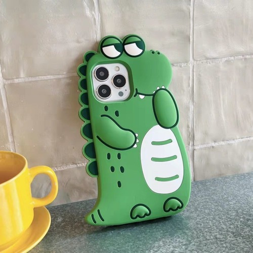 Funda Para iPhone 3d Dinosaurio Verde Funda De Teléfono Para