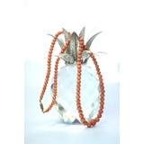 Collar Gargantilla Coral Y Oro Antiguo - Mikapao