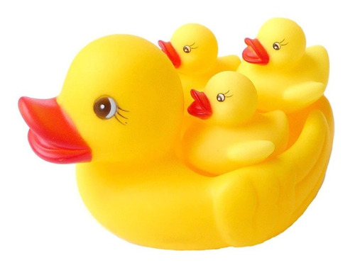 Pack 4 Patos De Hule Juguete De Baño