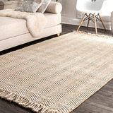 Alfombra Yute Ondulada/chevron 91,4x152,4cm C: Natural India