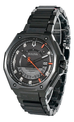 Relógio Bulova Masculino Precisionist Marc Anthony 98d183 Cor Da Correia Preto Cor Do Bisel Preto Cor Do Fundo Preto