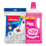 Repuesto Mopa Vileda Easy Wring + Limpia Piso The Pink Stuff