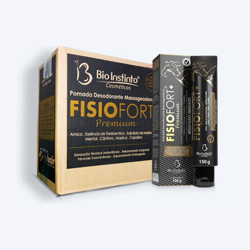  Pomada P/ Massagem Fisiofort Premium 150g Atacado - 12 Uni