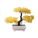 Árbol Bonsai Artificial Yun Song Amarillo Decoración