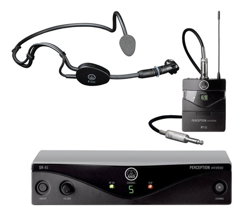 Micrófono Akg Wms Pw45 Sports Set Condensador Cardioide Color Negro