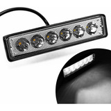 Farolete De Milha Retangular Slim Led 18w 12v 24v Universal