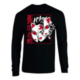 Camiseta Tanjiro Kamado Mask Mang Larga Camibuso Sueter Geek