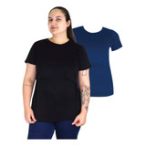 Kit 2 Blusas Amamentação Em Viscolycra Plus Size