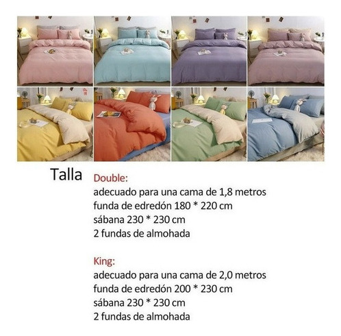 Juego De Cama Funda Nórdica + Sábana + 2 Fundas De Almohada