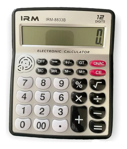 Calculadora Grande Pantalla Lcd 12 Digitos Irm 8833b