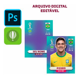 Kit 5 Artes Figurinhas Da Copa Editável Psd E Cdr