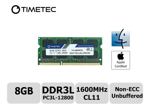 Timetec Hynix Ic Apple 8gb Ddr3l 1600mhz Pc3l-12800 Sodimm