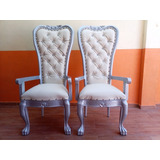 Elegante Sillón Emperatriz Modelo Lizbeth Estilo Luis Xv