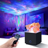 Galaxy Projector Salt Lamp Night Light 2 En 1 Con Auténtico 