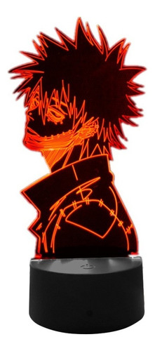 Acrílico 3d Lámpara Anime Mi Héroe Academia Dabi Luz Led