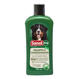 Shampoo Com Condicionador Para Cachorro Sanol 2 Em 1 500ml