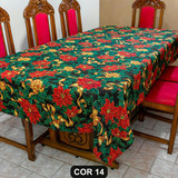 Toalha De Mesa Natal 8 Cadeiras 2,50mx1,40m Oxford Estampado Cor Cor 14 Natalino