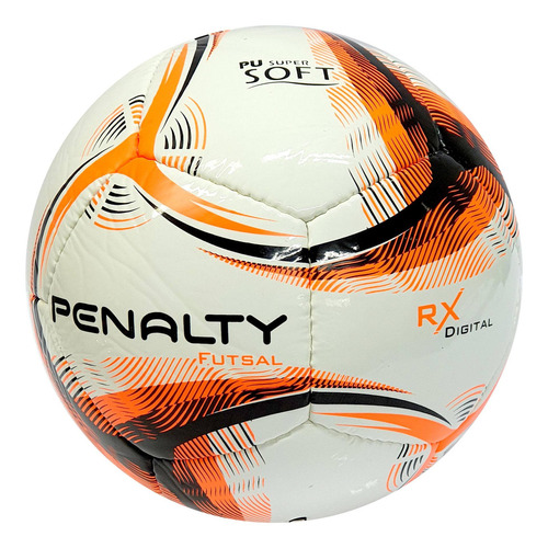 Balón De Futsal Penalty  Rx Digital (bote Bajo) Color Naranja Oscuro