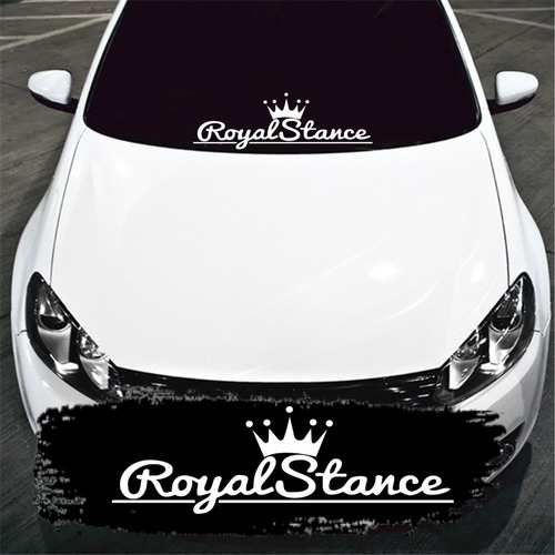 Calcomanía Royal Stance Parabrisas Ploteo Marcas Tatoo 70 Cm