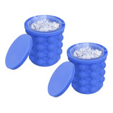 Molde Hielera Cubos Hielo Silicon Bebidas Enfriador 2 Piezas