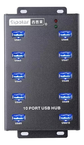 Sipolar 10 Puertos Usb 2.0 Hub - Ideal Para Minería Bitcoin