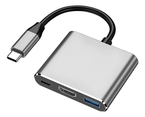 Adaptador Type-c Usb 3,0 Para Hdtv S-video Prata 12cm