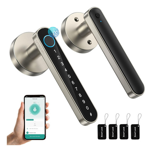 Tmezon Smart Door Lock Fingerprint, Keyless Entry Door Lo...