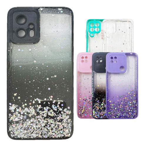 Capa Glitter Brilho Para E22 G23 G53 Note 12 8 Redmi 12c 10c