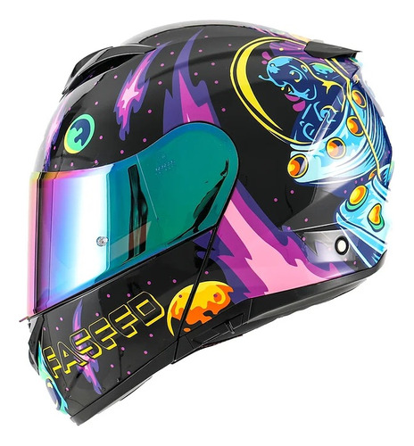 Casco Abatible Faseed Fs-908 Alien