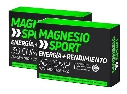 Kit 2 X Magnesio Sport Natufarma Vitaminas Y Minerales 60 C 