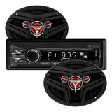 Combo Estereo Bluetooth Auto 1 Din + Parlantes 6x9