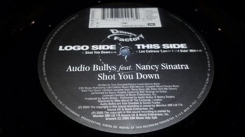 Audio Bullys Feat Nancy Sinatra Shot You Down Vinilo Maxi