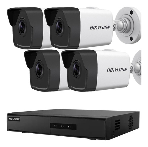 Kit Hikvision Ip Nvr 4ch 7104ni-4poe + 4cám Ip 4mpx Martinez