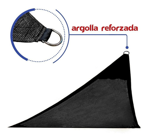 Malla Sombra 2.5x2.5 Mts 90% Velaria Triangular 2.5x2.5x2.5m