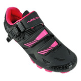 Sapatilha Feminina Para Bike Mtb Absolute Luna Preto/rosa