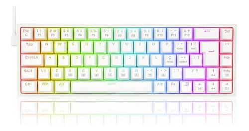 Teclado Redragon Gamer Rgb K631w Castor  Switch Brown