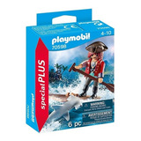 Playmobil Pirata Con Balsa Y Tiburón Martillo 6 Piezas