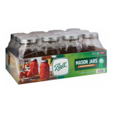 12 Piezas Ball Frascos Con Tapa 32 Onzas Marca Mason Jars