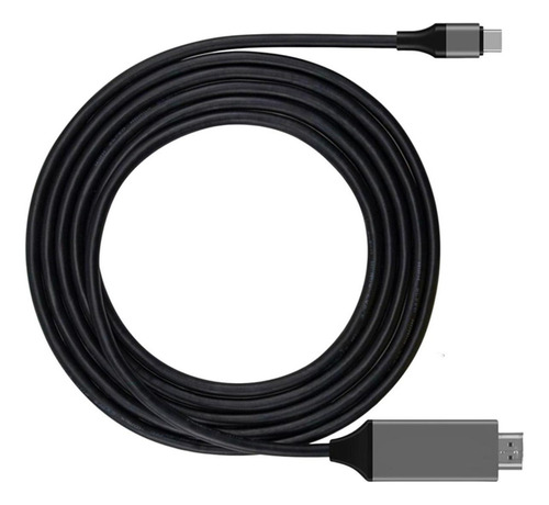 Usb 3.1 Tipo C Cable 4k Cable Hdtv Pantalla Monitor Negro .