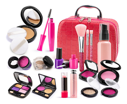 Juguete Maquillaje Belleza Niña Salon Tocador Estuche Set