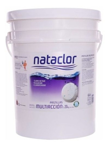 Cloro En Pastillas Multiacción Nataclor X 20 Kg 200 G C/u