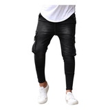 Pantalones Largos Desgastados A La Moda Para Hombre, Ropa De