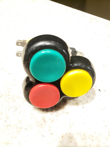 Pulsador Botón Triple C/micro  (pack X 4 Unidades)