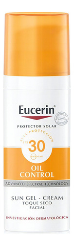 Eucerin Solar Gel Crema Oil Control Toque Seco Fps30 X 50 Ml